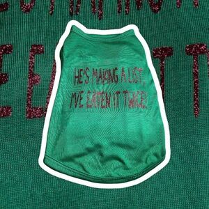 Hand Crafted Funny Christmas Dog shirt, Funny gift for dog, Dog lover shirt, Dog
